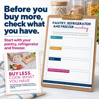 Buy Less.  Cook What You Have.