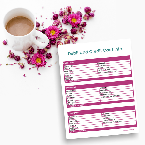 Debit and Credit Card Info Tracker
